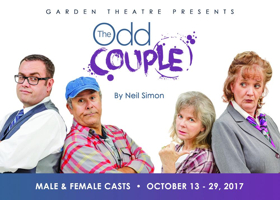 Local Acting Elite Star in Neil Simon's THE ODD COUPLE at Garden Theatre Image