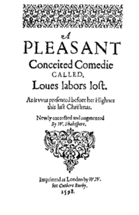Bad Quarto Productions To Stage Earliest Version of LOVE'S LABOUR'S LOST Image