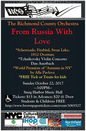 Richmond County Orchestra's FROM RUSSIA WITH LOVE to Feature World Premiere Compositions Image
