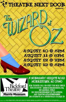 Theatre Next Door Presents THE WIZARD OF OZ Next Month Image