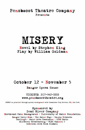 MISERY to Take the Stage in Stephen King's Hometown Image