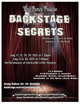 Clarksville Little Theatre Presents World Premiere of BACKSTAGE SECRETS Image