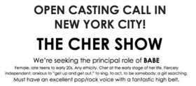 Do You Believe? Open Call Announced for THE CHER SHOW! Image