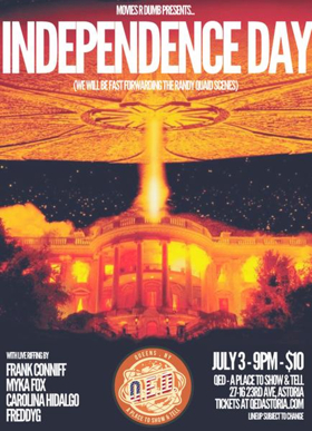 Live-Riffed INDEPENDENCE DAY Screening Set for Q.E.D. in Astoria Image