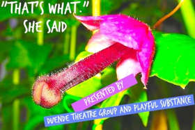 Duende Theatre Group and Playful Substance Team for 'THAT'S WHAT.' SHE SAID Image