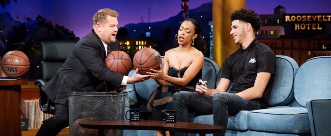 VIDEO: Lonzo Ball & Sonequa Martin-Green Play 'Taller Or Shorter' on LATE LATE SHOW Video