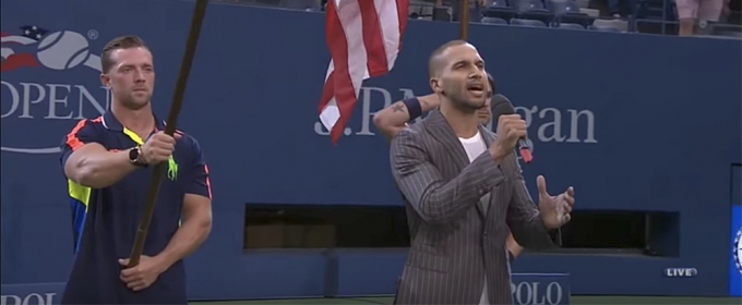 VIDEO: HAMILTON's Sydney James Harcourt Performs National Anthem at US Open Video