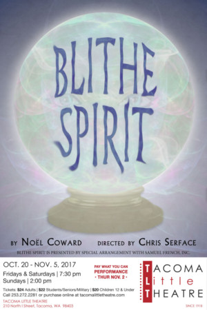 Tacoma Little Theatre presents BLITHE SPIRIT Image