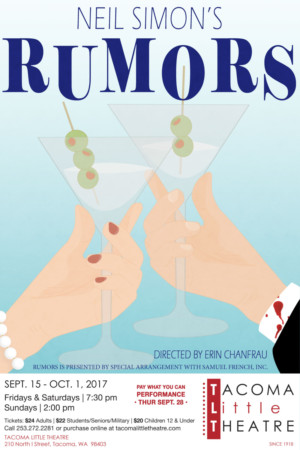 Tacoma Little Theatre Opens 99th Season with RUMORS Image