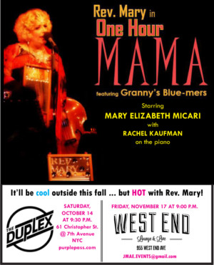 Rev. Mary And Granny's Blue-mers Return in ONE HOUR MAMA Image