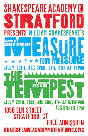 The Shakespeare Academy @ Stratford Presents its 4th Season: THE TEMPEST and MEASURE FOR MEASURE Image