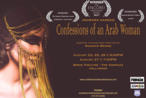 CONFESSIONS OF AN ARAB WOMAN Returns to the Complex Theatres Image