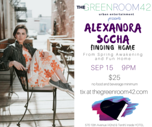 Alexandra Socha to Bring FINDING HOME to The Green Room 42 Image