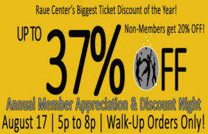 Raue Center to Host Member Appreciation & Discount Night on Todayth Image