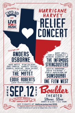 Hurricane Harvey Relief Concert to Support CAN'd Aid Coming to Boulder Theater Image