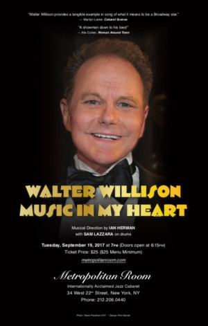 Tony Nominee Walter Willison Comes to the Metropolitan Room this Month Image