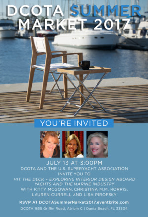 DCOTA in Dania Beach Invites Design Professionals & Enthusiasts to SUMMER MARKET 2017 Image