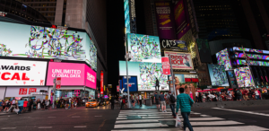 Lattice Domain Turns Times Square Psychedelic Image