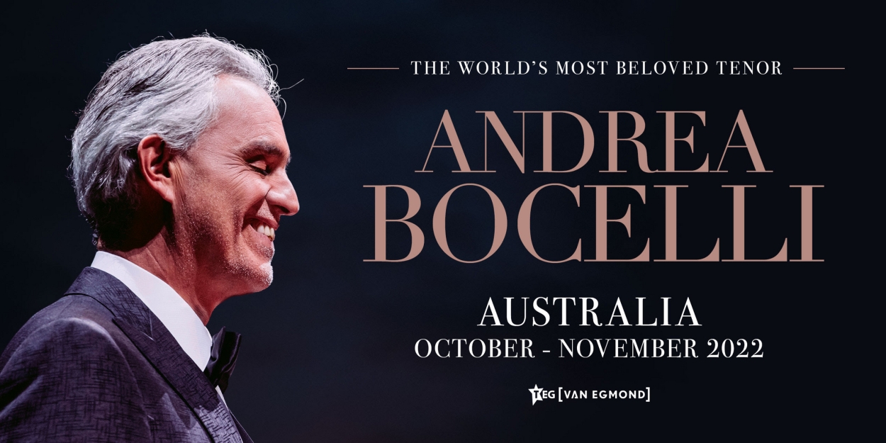 Andrea Bocelli Announces 5-City 2022 Australian Tour 