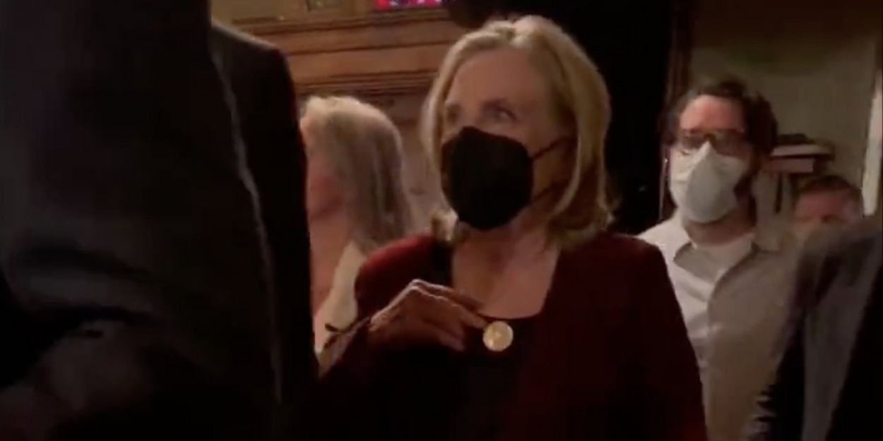 VIDEO Hillary Clinton Visits POTUS on Broadway