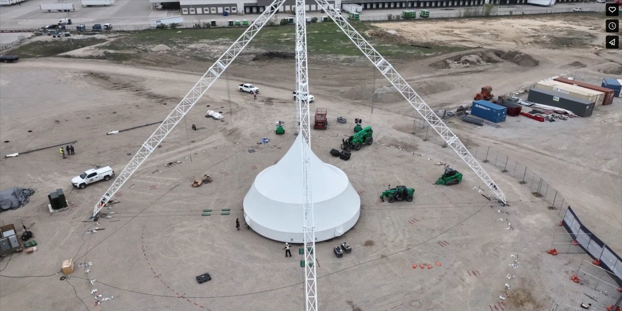 Video: Go Inside the Raising of The Broadway Tent At Grandscape Photo