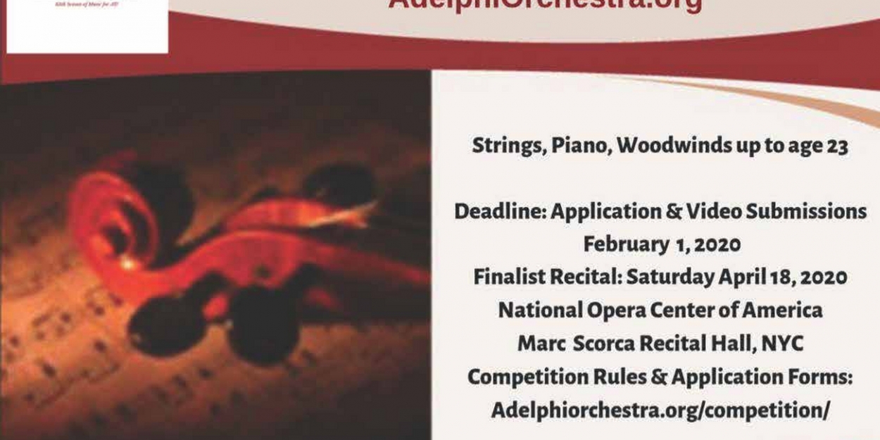 Adelphi Orchestra Announces Sixteenth Annual Young Artist Competition