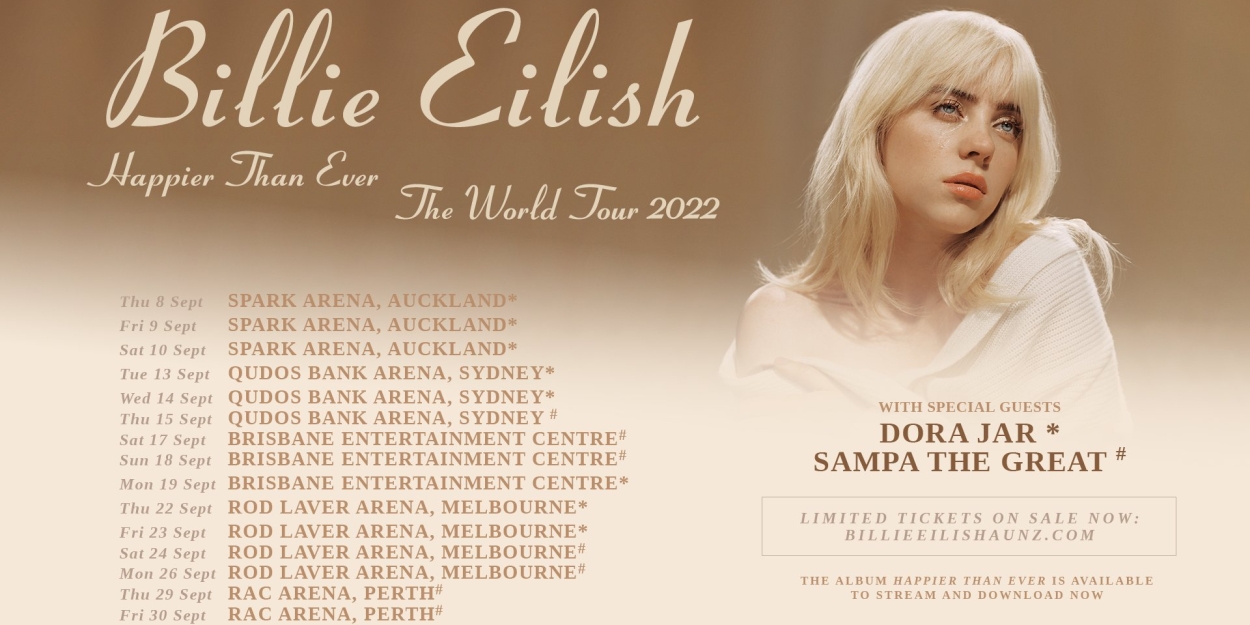 Billie Eilish Announces Special Guests For Australian Happier Than Ever Tour Dates