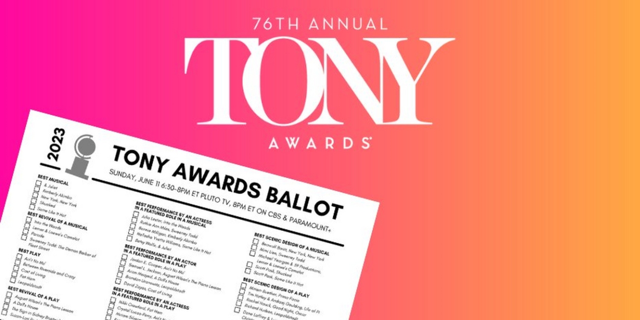 Download Printable Ballot for the 2023 Tony Awards 