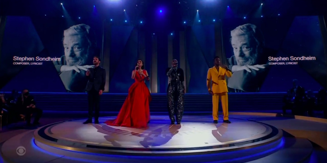 Video Cynthia Erivo Rachel Zegler Ben Platt Leslie Odom Jr Sing Sondheim For The Grammys