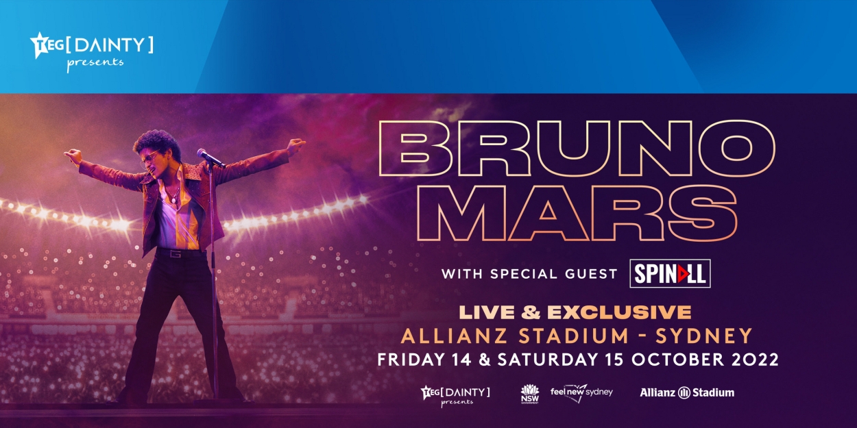 Bruno Mars Arrives in Sydney Next Week 