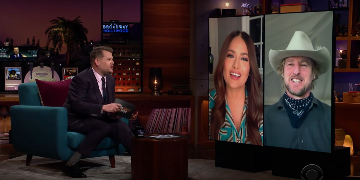 VIDEO: Salma Hayek & Owen Wilson Contemplate the Simulation on THE LATE LATE SHOW Video
