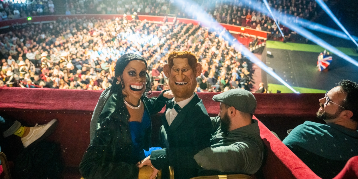Photos: Meghan and Harry from IDIOTS ASSEMBLE: SPITTING IMAGE THE MUSICAL Visit Royal Albert Hall Photo
