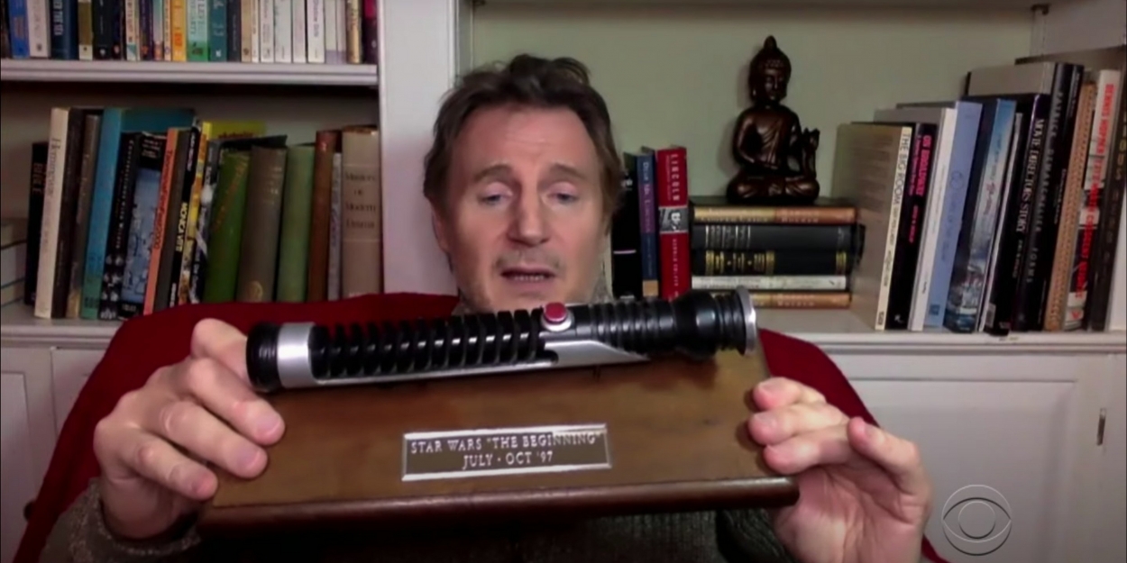 VIDEO: Liam Neeson Still Wields Qui-Gon Jinn's Lightsaber Video