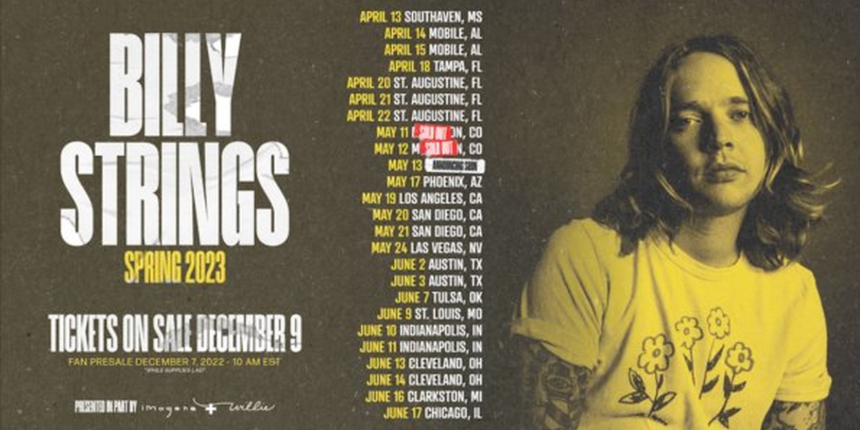 Billy Strings Confirms 2023 Spring Tour Including Eight Headline Arena Shows 