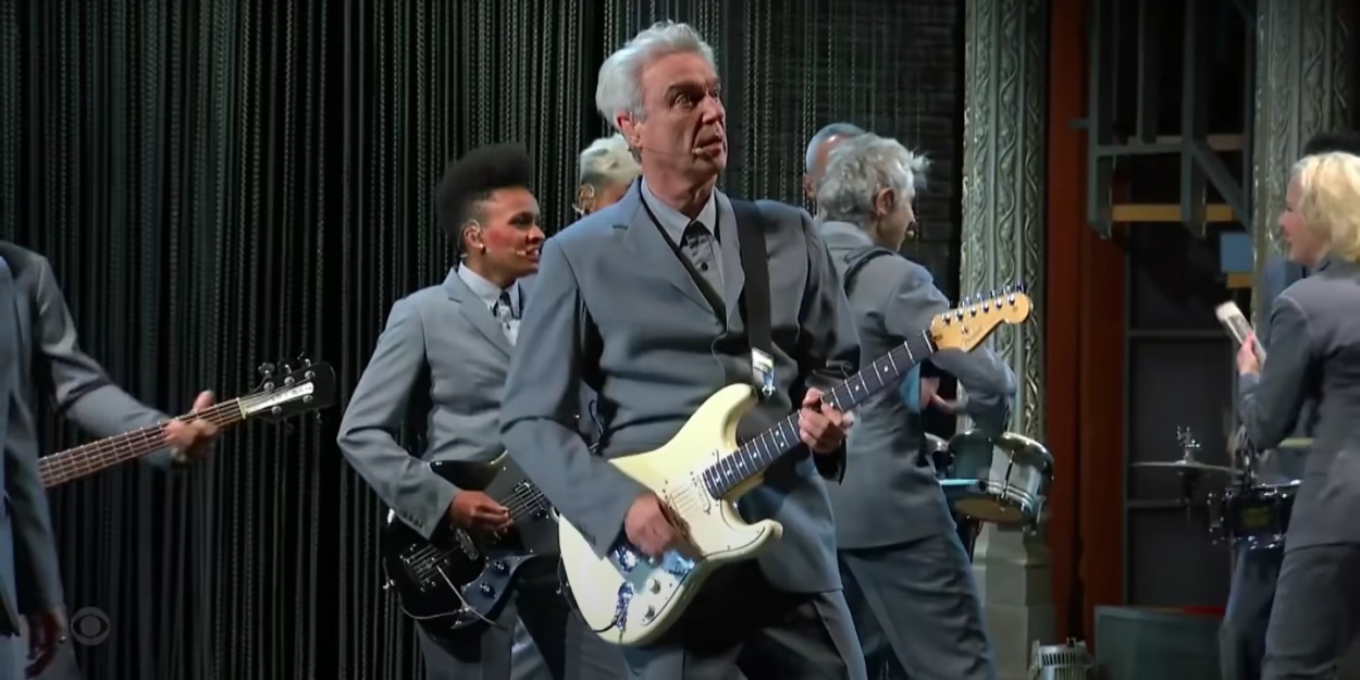 VIDEO: David Byrne & AMERICAN UTOPIA Perform 'I Zimbra' on THE LATE SHOW Video