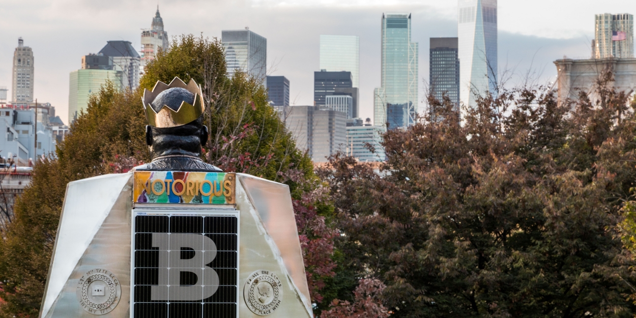 Sculpture Honoring Hip-Hop Legend Notorious B.I.G. Opens In Dumbo At Entrance To Brooklyn Bridge - B