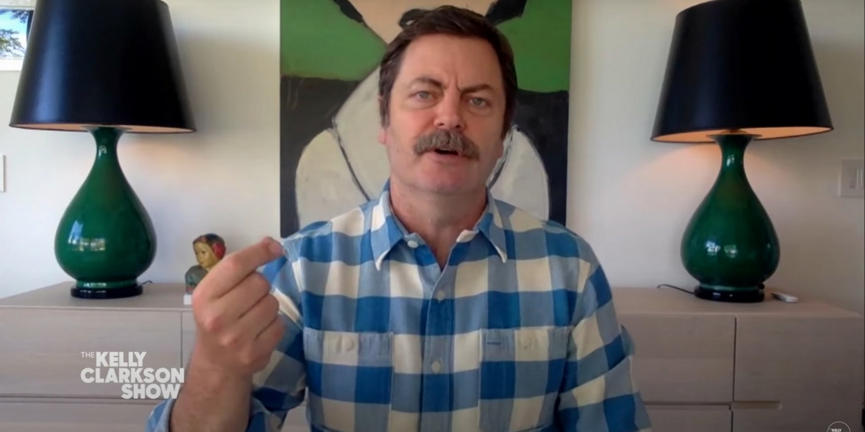 VIDEO: Nick Offerman Surprises Kelly Clarkson With an Incredible Handmade Gift Video