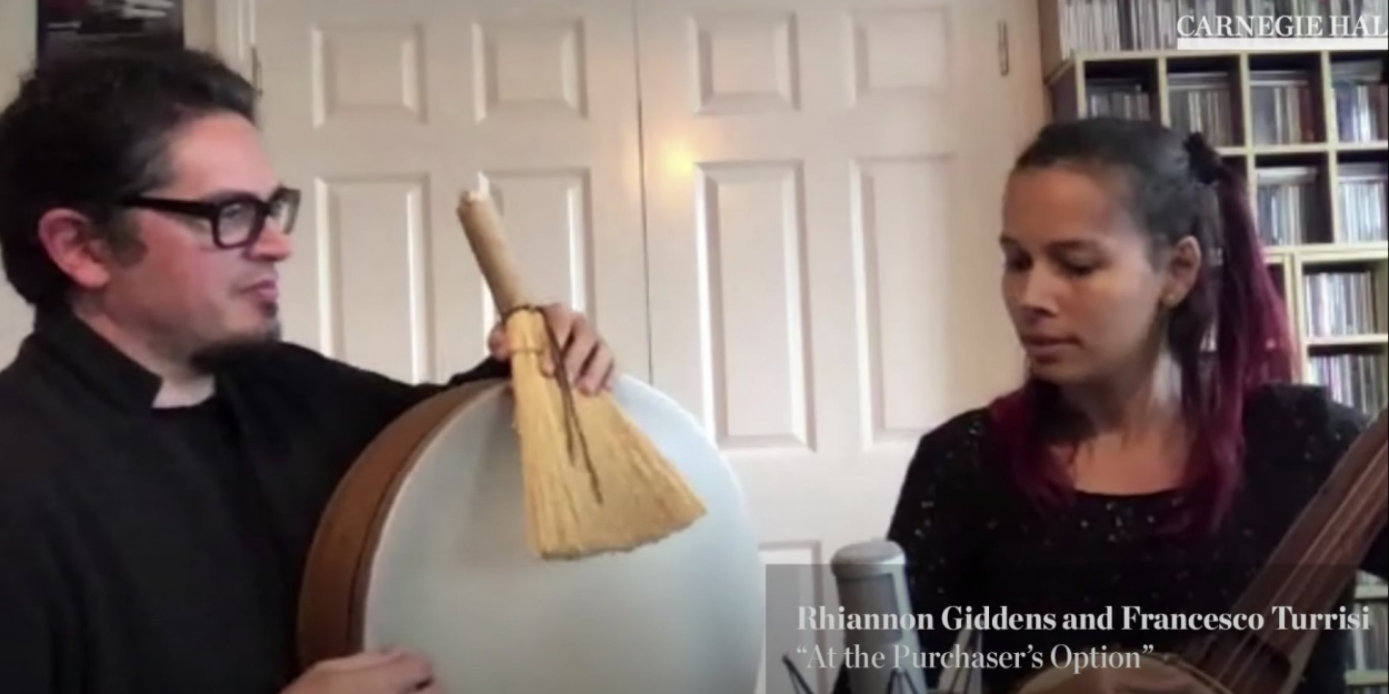 VIDEO: Rhiannon Giddens and Francesco Turrisi Perform 'At the Purchaser's Option' as… Video