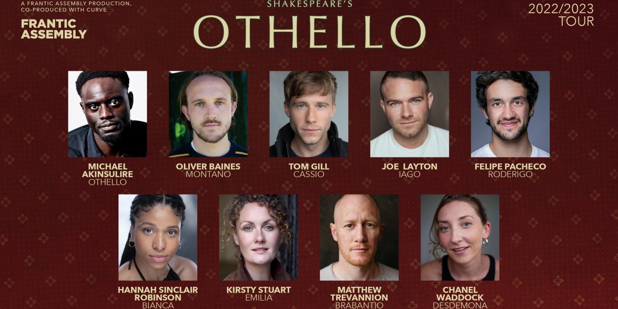 Cast Announced for Frantic Assembly's OTHELLO at Curve Theatre Leicester 