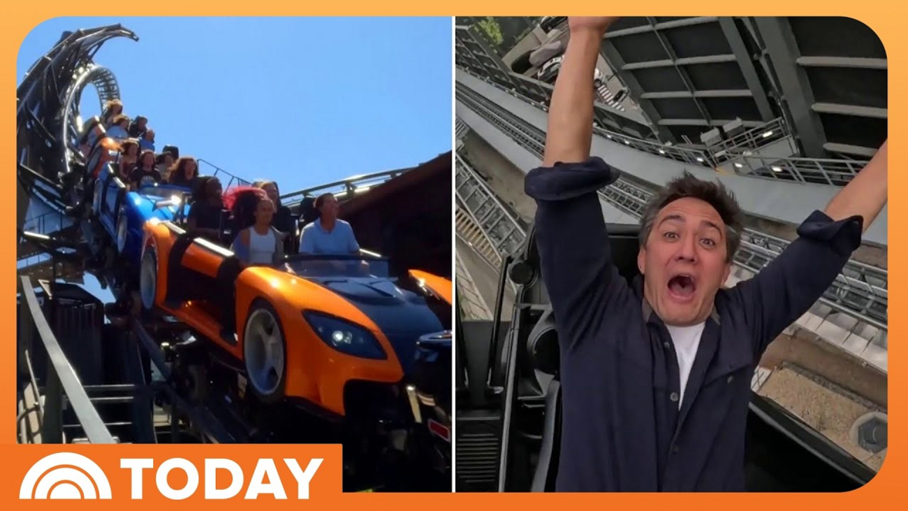 NBC's Gadi Schwartz Rides New 72 MPH FAST & FURIOUS Coaster at Universal Video
