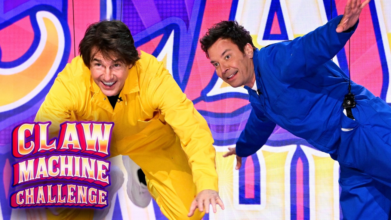 Tom Cruise Gets Lowered Into a Claw Machine Challenge on Fallon Photo