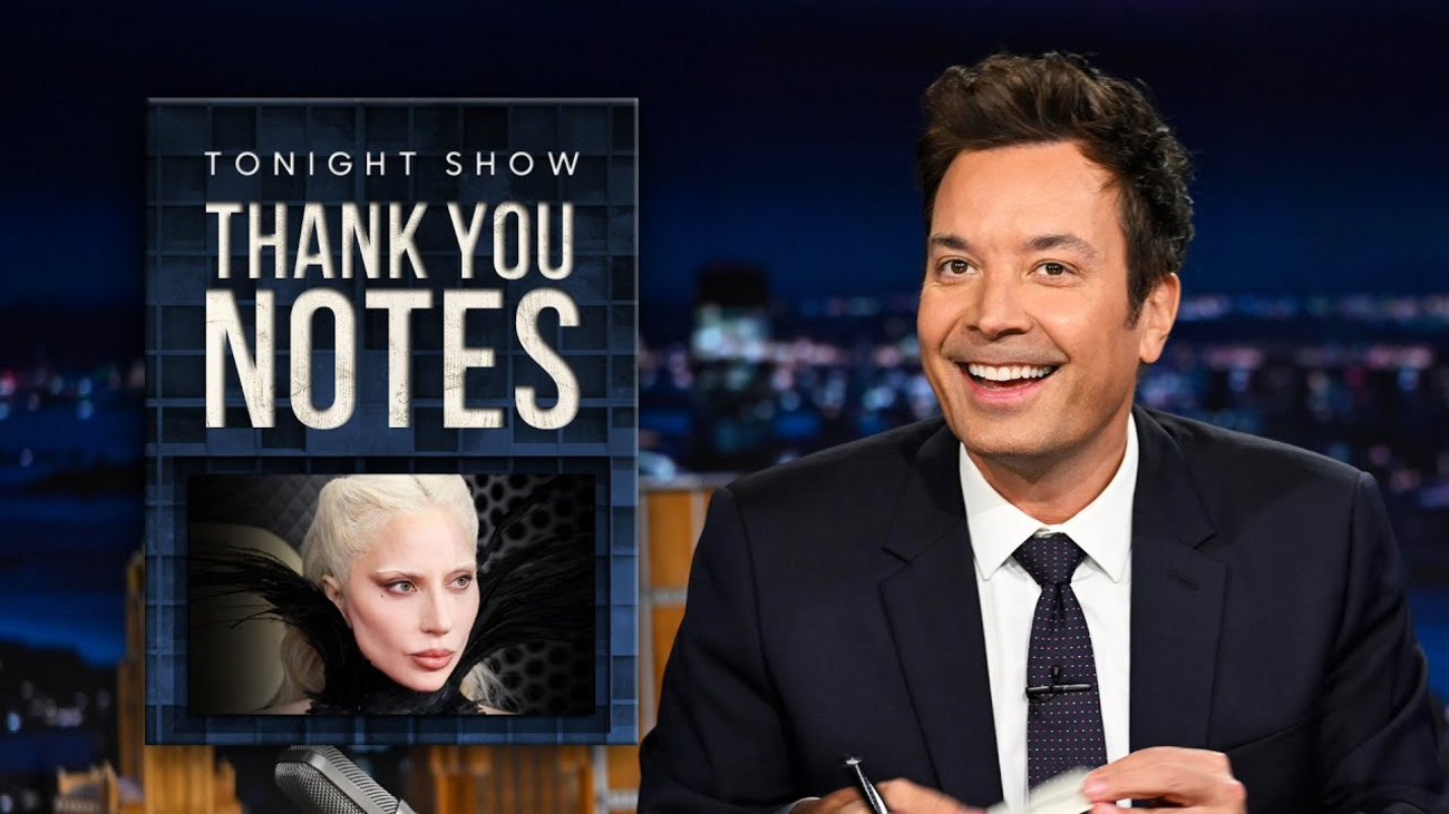 Jimmy Fallon Writes Thank You Notes to Lady Gaga, Cows and Two-Factor Authentication Photo