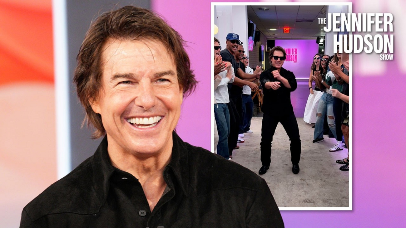 Tom Cruise Revisits RISKY BUSINESS Dance Moves in Spirit Tunnel on JHUD SHOW Video
