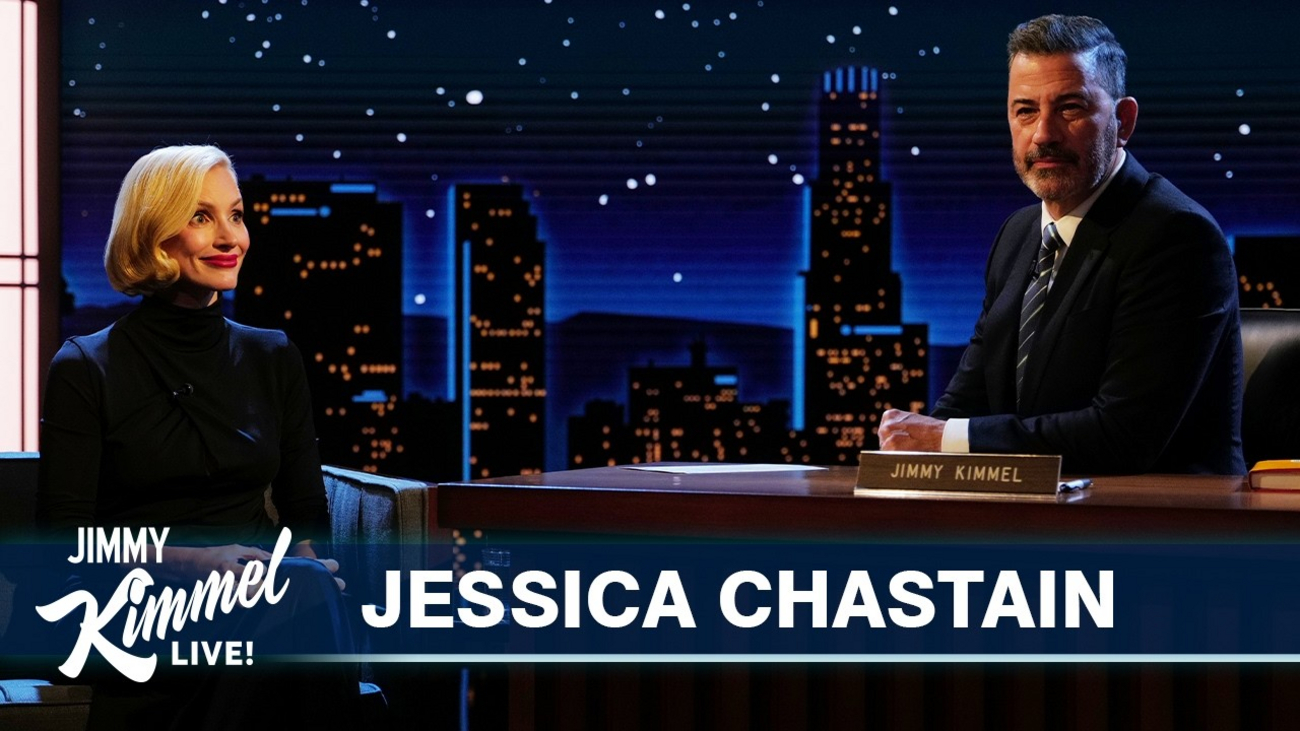 Jessica Chastain Teaches Jimmy Kimmel Her Horror Movie Creepy Smile Video