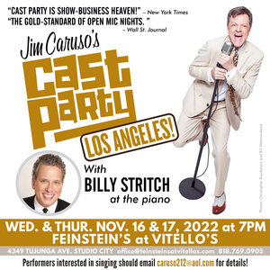 JIM CARUSO'S CAST PARTY Returns to Feinstein's at Vitello's Next Week Image