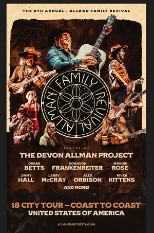 Sixth Annual ALLMAN FAMILY REVIVAL TOUR, Celebrating Life & Music Of Gregg Allman, Kicks Off At Macon City Auditorium 