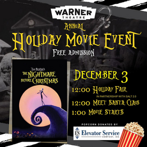 The Warner Theatre to Screen THE NIGHTMARE BEFORE CHRISTMAS in December 
