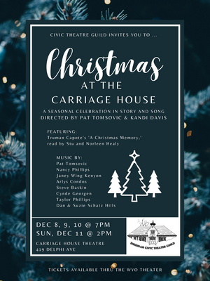 The Sheridan Civic Theatre Guild Presents Christmas at the Carriage House Next Month 