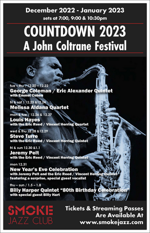 10th Annual Coltrane Festival Comes to Smoke Jazz Club 