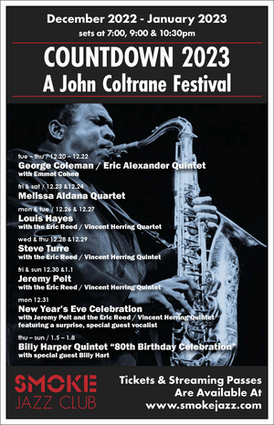 10th Annual Coltrane Festival Comes to Smoke Jazz Club Image